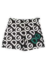 Dolce & Gabbana Black White Logo Beachwear Shorts Swimwear -   -  Dolce & Gabbana.